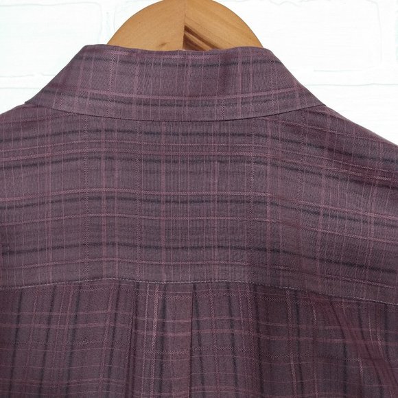 Batik Bay burgundy men's long sleeve button shirt XL - Picture 7 of 9